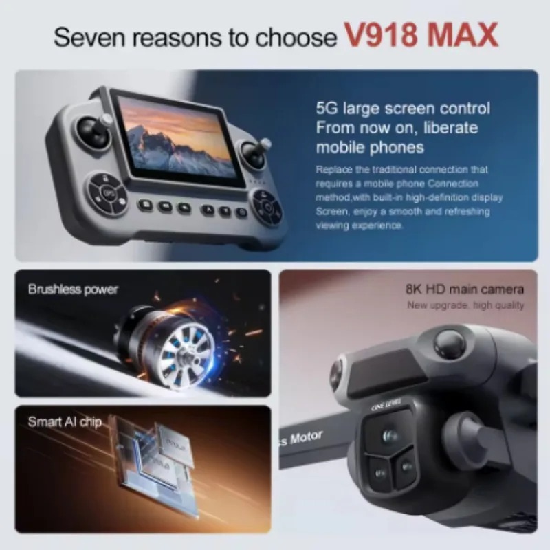 V918 Max GPS Laser Obstacle Av - Drone Gimbal 2 Axis 评论和价格